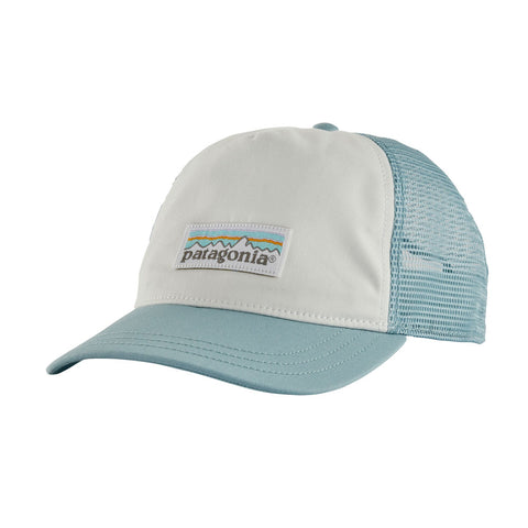 Patagonia Women's Pastel P-6 Label Layback Trucker Hat - White / Big Sky Blue