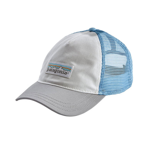 Patagonia Women's Pastel P-6 Label Layback Trucker Hat - White W/Drifter Grey