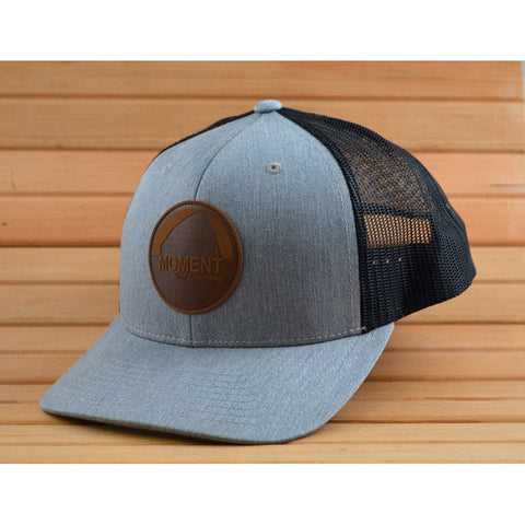 Moment Dark Leather Patch Rock Hat - Charcoal / Black
