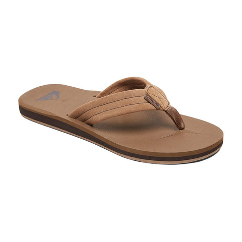 Quiksilver Carver Suede Youth Sandal - Tan