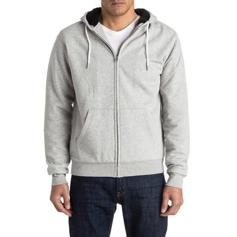Quiksilver Epic Outback Sherpa Zip Hoodie - Light Grey Heather