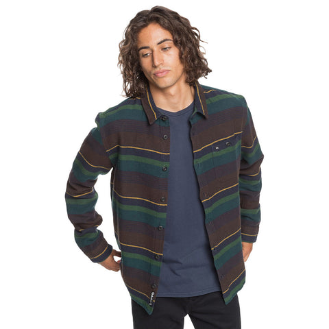 Quiksilver Lineup Distraction L/S Shirt - Greener Pasture