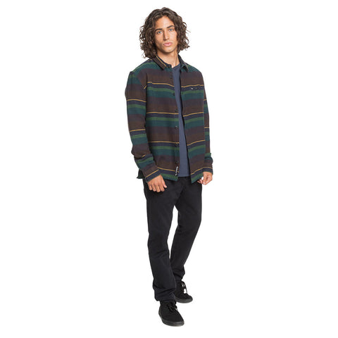 Quiksilver Lineup Distraction L/S Shirt - Greener Pasture