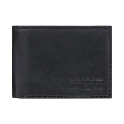 Quiksilver Minimack Leather Bi-Fold Wallet - Black