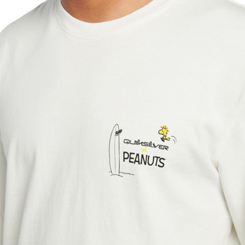 Quiksilver X Peanuts Xmas In Baja L/S T-Shirt - Antique White