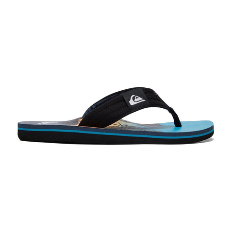 Quiksilver Molokai Layback Youth Sandals - Black / Blue / Blue