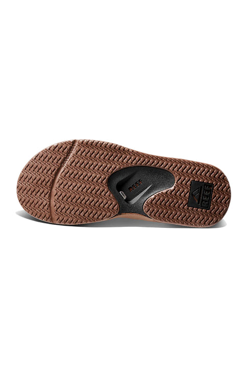 Reef Fanning Sandal - Black And Tan - Bottom