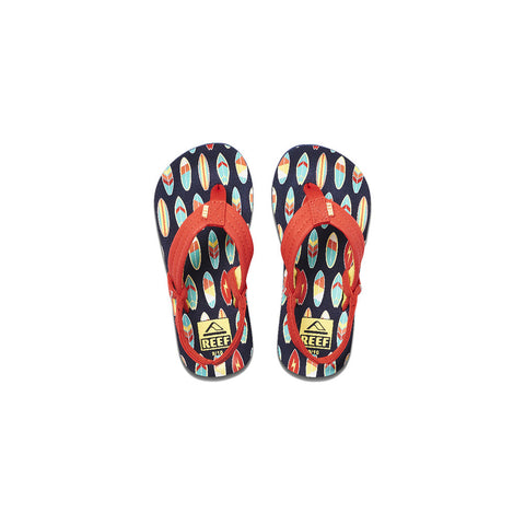 Reef Little Ahi Sandal - Red Surfer