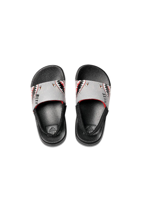 Reef Little One Slide Sandals - Flying Sharks - Top