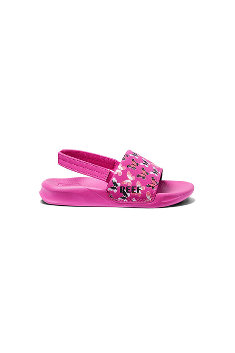 Reef Little One Slide Sandals - Orchid Butterfly - Side