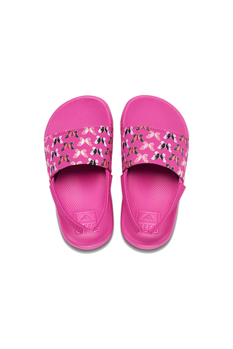 Reef Little One Slide Sandals - Orchid Butterfly - Top