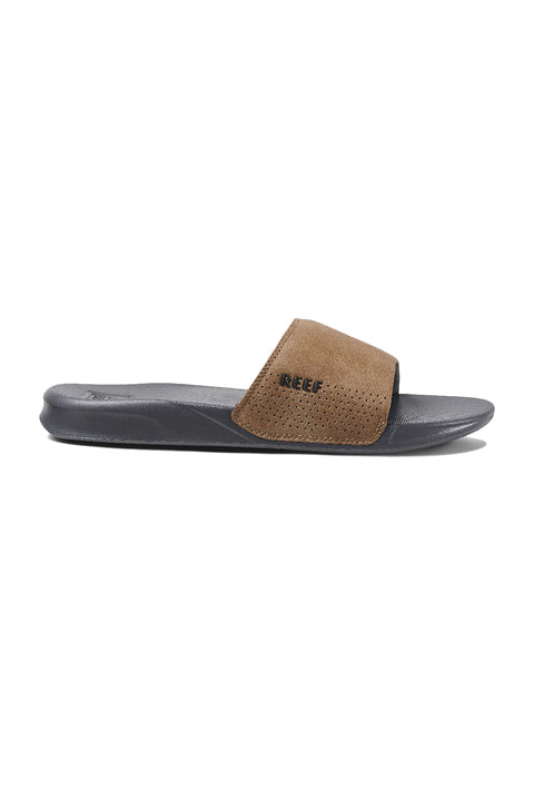 Reef One Slide Sandal - Grey / Tan - Side