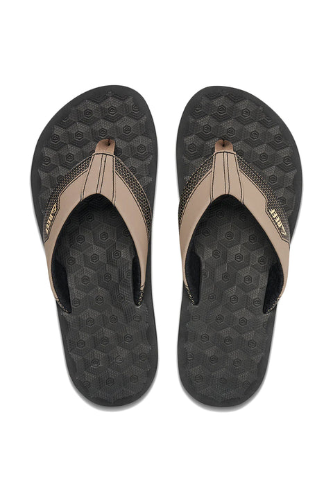 Reef The Ripper Sandal - Black / Tan - Top