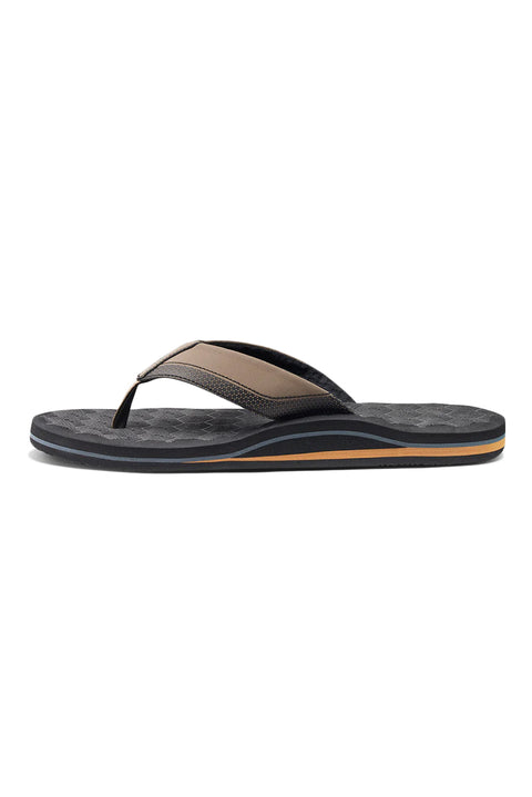Reef The Ripper Sandal - Black / Tan - Inside Side