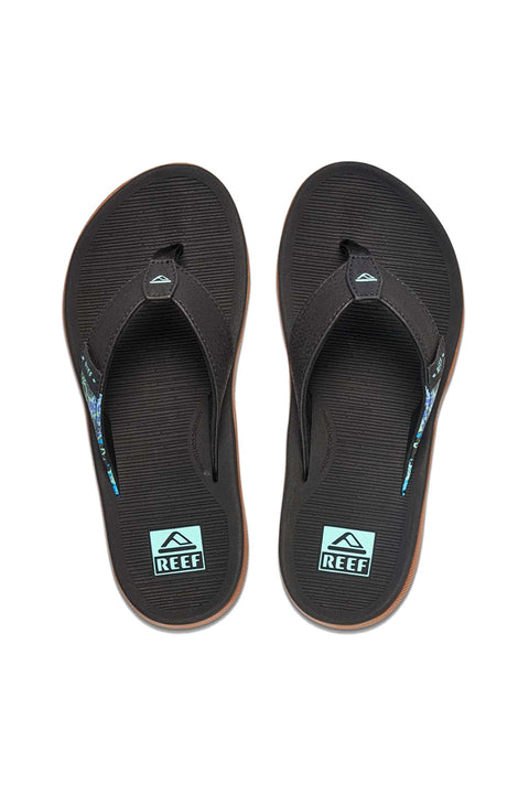 Reef Women's Santa Ana Sandals - Black / Multi - Top