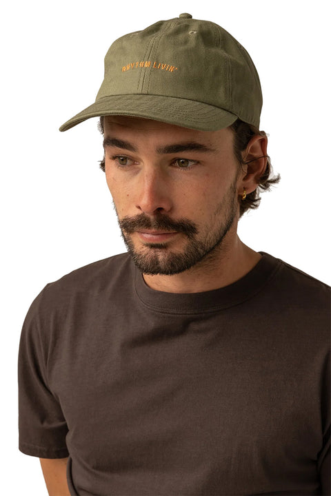 Rhythm Essential Cap - Olive - On Model