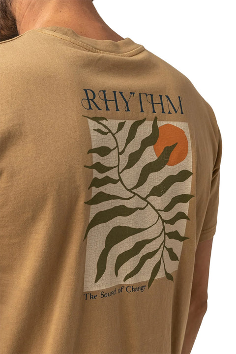 Rhythm Fern Vintage T-Shirt - Incense - Back Close Up Detail