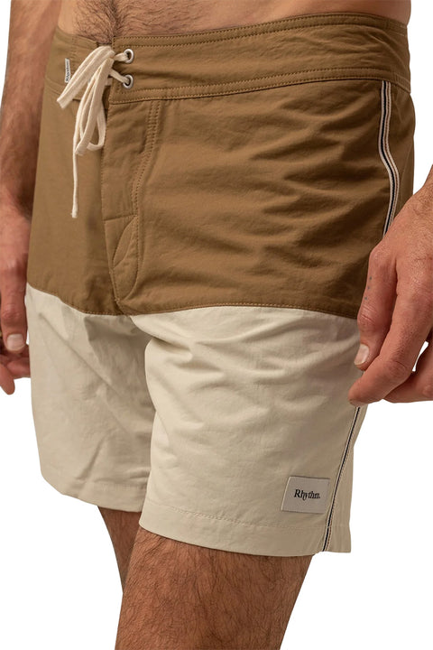 Rhythm Heritage Splice Trunk - Butterscotch - On Model Front Closeup