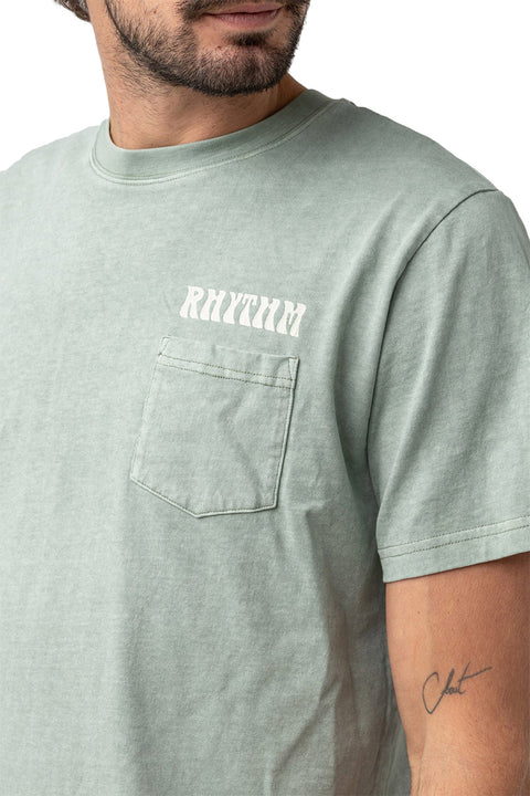 Rhythm Solstice Vintage Pocket T-Shirt - Sea Foam - Pocket Closeup