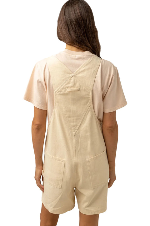 Rhythm Tide Short Overall - Ecru - Back