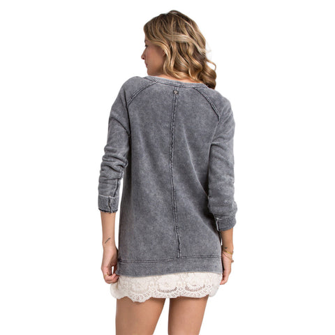 Billabong Right Away Pullover Sweatshirt - Off Black