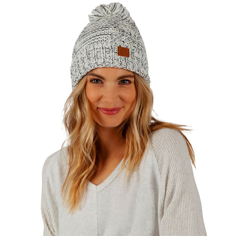 Rip Curl Flecker Pom-Pom Beanie - Beige