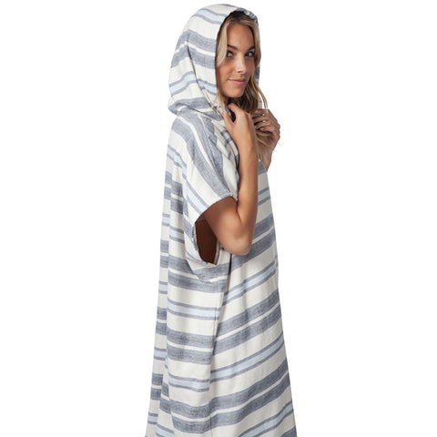 Rip Curl Marley Stripe Hooded Towel - Blue
