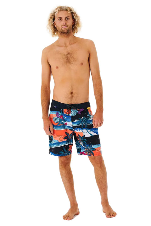 Rip Curl Mirage Postcards 19" Boardshorts - Black - Full Body Shot