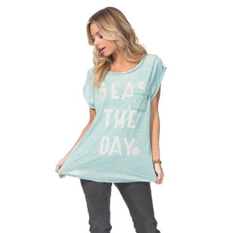 Rip Curl Seas The Day Pocket Tee - Turquoise