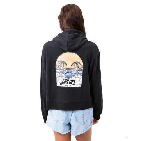 Rip Curl Sunsets Zip Up Hoodie - Washed Black