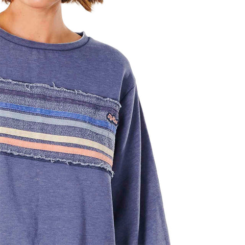 Rip Curl Tiki Stripe Crew - Vintage Navy