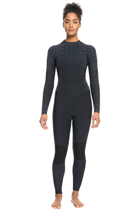 Roxy 5/4/3 Swell Series Back Zip Wetsuit - Black
