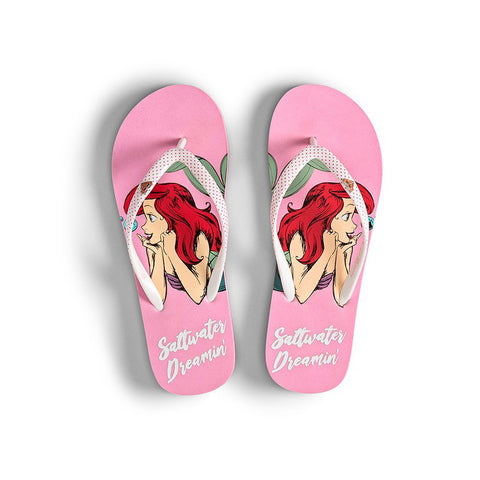 Roxy Girls Ariel Pebbles Flip Flops - Pink / Raspberry