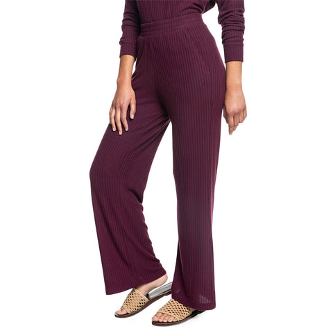 Roxy Comfy Place Cozy Ribbed Pants - Fig