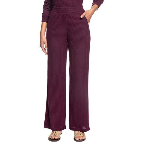 Roxy Comfy Place Cozy Ribbed Pants - Fig