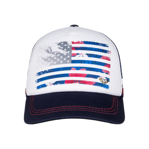 Roxy Dig This Paradise Flag Trucker Hat - Eclipse