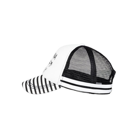 Roxy Dig This Paradise Flag Trucker Hat - Marshmallow Classic Stripe