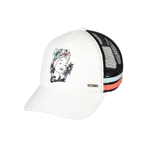 Roxy Dig This Paradise Flag Trucker Hat - Marshmallow