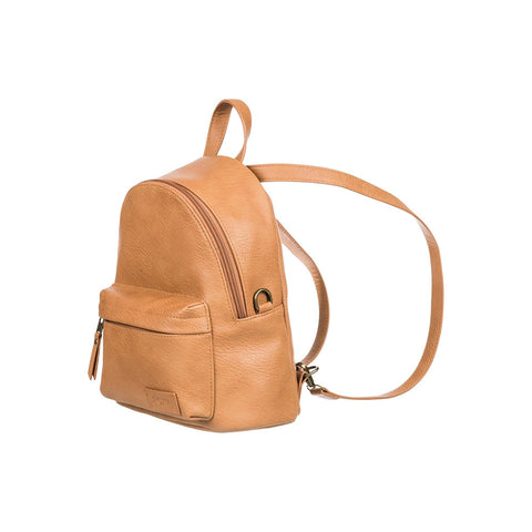 Roxy Drunk In Love Faux Leather Backpack - Toasted Nut