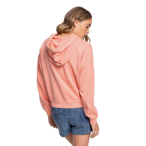 Roxy Girls Who Slide Half Snap Hoodie - Terra Cotta