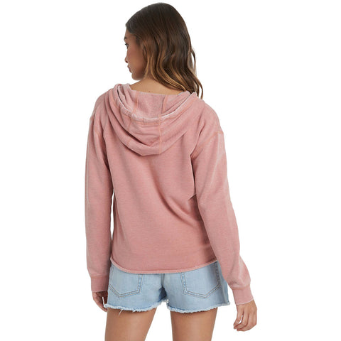Roxy Go For It A Zip Up Hoodie - Ash Rose