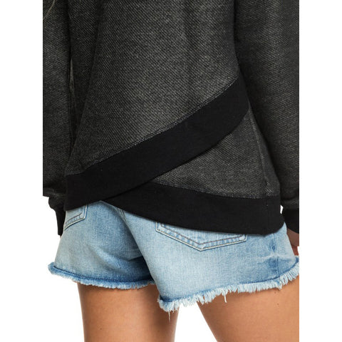 Roxy Halfway Home Funnel Neck Hoodie - True Black