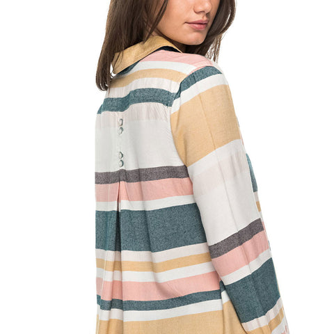 Roxy Heavy Feeling L/S Shirt - Marshmallow Blanket Stripe