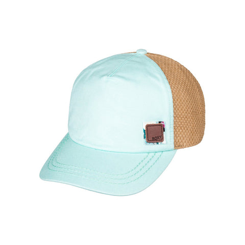 Roxy Incognito Straw Baseball Hat - Pastel Turquoise