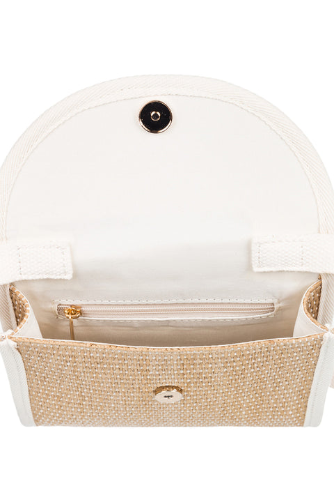 Roxy Island Key Small Crossbody Bag - Natural - Open