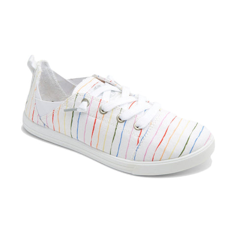 Roxy Libbie Slip-On Shoes - White / Multi Monogram