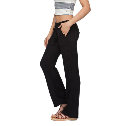 Roxy Oceanside Flared Linen Pant - Anthracite