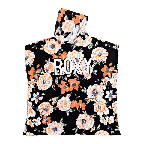 Roxy Pass This On Again Surf Poncho - Anthracite S New Flowers