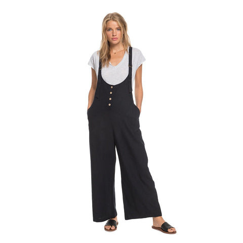 Roxy Pink Frost Dundaree-Style Jumpsuit - Anthracite