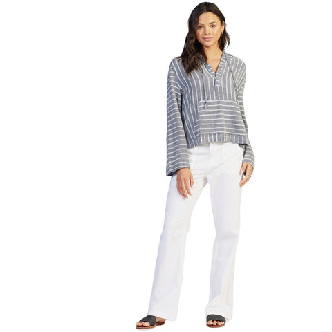 Roxy Run Around L/S Poncho - Mood Indigo Double Stripe